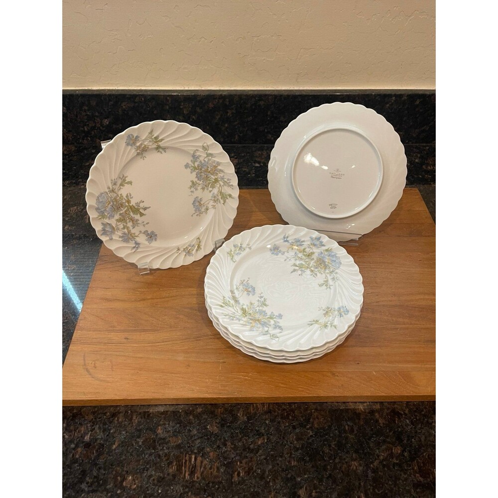 6 Haviland Limoges "Margaux" lunch plates 7 5/8